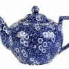 Burleigh Blue Calico Teapot