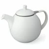 Tea Wares For Life Curve Teapot With Infuser And Lid WHITE