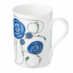 Pippins Tea Company Inc. Tea Wares Mug; McIntosh Rose Blue, By McIntosh