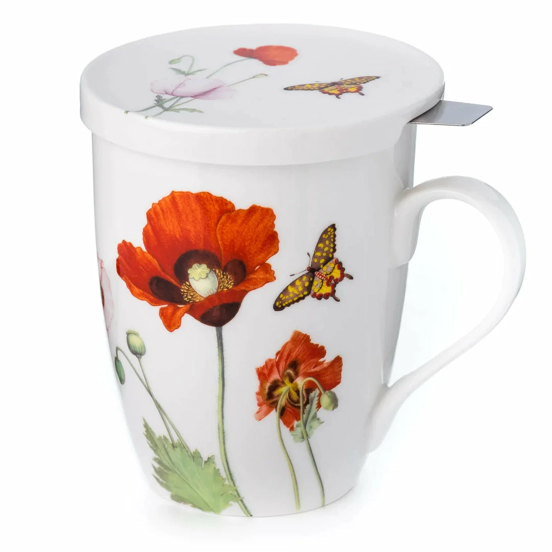 Cheap π Pippins Tea Company Inc. Mug; Tea Mug With Infuser And Lid, Poppies By McIntosh Tea Wares π₯° 1 Pippins Tea Company Inc. Mug; Tea Mug With Infuser And Lid, Poppies By McIntosh Tea Wares