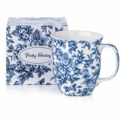 Pippins Tea Company Inc. Mug; Blue Chintz By McIntosh Tea Wares