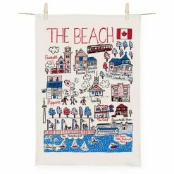 Pippins Tea Company Inc. General Store Tea Towel, Cityscape - The Beach, Toronto