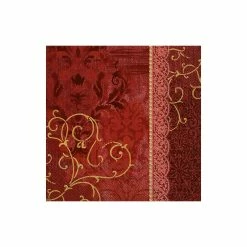 Pippins Tea Company Inc. Napkin, IHR Anastasia Red & Gold Lunch