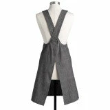 Pippins Tea Company Inc. Apron, Cotton Crossback, Charcoal Floral Pocket General Store