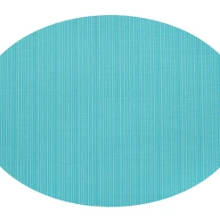 Pippins Tea Company Inc. General Store Oval Vinyl Placemat, Aqua