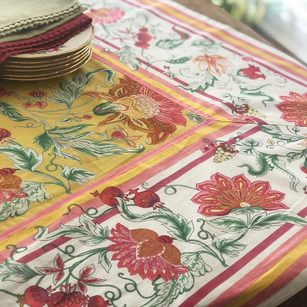 Outlet βοΈ Pippins Tea Company Inc. Tablecloth, Foliage Bano Yellow, 60" X 90" General Store π 1 Pippins Tea Company Inc. Tablecloth, Foliage Bano Yellow, 60" X 90" General Store