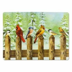Pippins Tea Company Inc. General Store Placemat, Birds On A Fence Post