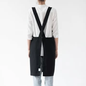 Pippins Tea Company Inc. General Store Apron, Linen Crossback, Black