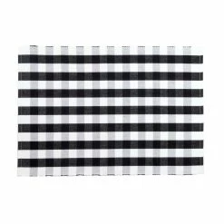 Pippins Tea Company Inc. Gingham, Black Placemat, Set Of 4 General Store