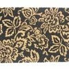 Pippins Tea Company Inc. General Store Coir Doormat Black & Cream Floral