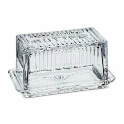 Pippins Tea Company Inc. Butter Dish, Glass General Store