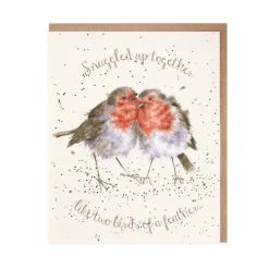 Pippins Tea Card, All Occasion; Wrendale Birds Of A Feather Snuggled Up Together General Store