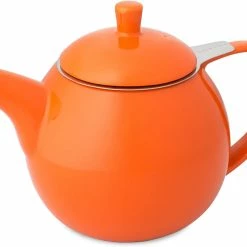 For Life Curve Teapot With Infuser And Lid CARROT