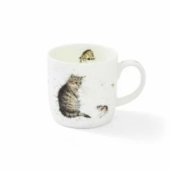 Royal Worcester Tea Wares Wrendale Mug , Cat And Mouse