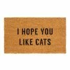 Pippins Tea Company Inc. General Store Coir Doormat Hope You Like Cats