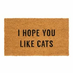 Pippins Tea Company Inc. General Store Coir Doormat Hope You Like Cats