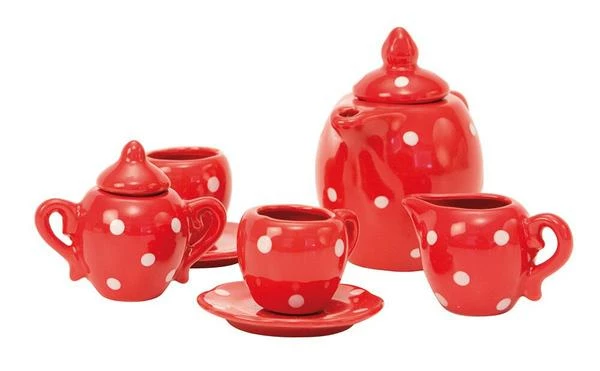 Deals 𧨠Pippins Tea Company Inc. Children's Tea Set, Moulin Roty, Red Polka Dot βοΈ 1 Pippins Tea Company Inc. Children's Tea Set, Moulin Roty, Red Polka Dot