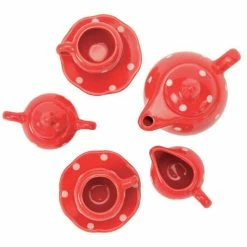 Deals 𧨠Pippins Tea Company Inc. Children's Tea Set, Moulin Roty, Red Polka Dot βοΈ 5 Pippins Tea Company Inc. Children's Tea Set, Moulin Roty, Red Polka Dot
