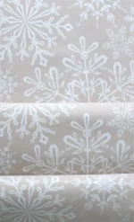 Pippins Tea Company Table Runner, Winter White Snowflake Tablecloths & Runners
