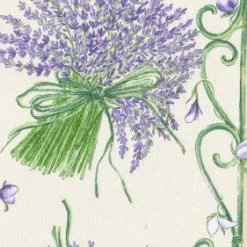 Pippins Tea Company Inc. General Store Tablecloth, Provence, Cream Lavender Rectangle