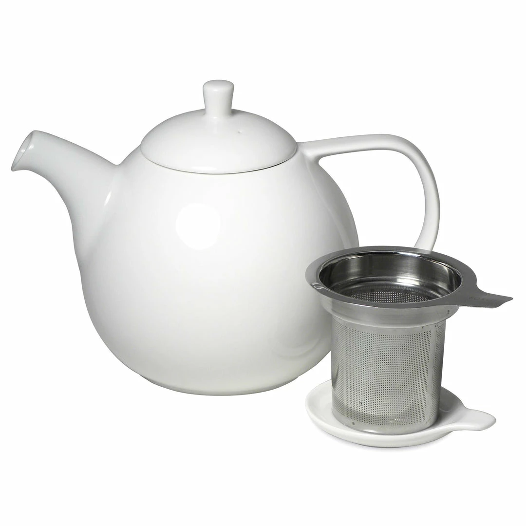 Best Pirce π₯ Tea Wares For Life Curve Teapot With Infuser And Lid WHITE β€οΈ 2 Tea Wares For Life Curve Teapot With Infuser And Lid WHITE