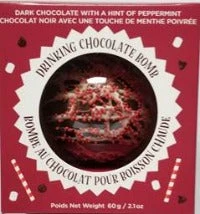 Pippins Tea Company Inc. Hot Chocolate Bomb - Dark With A Hint Of Peppermint MADE IN CANADA