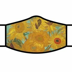 Pippins Tea RainCaper Re-usable Face Mask; Van Gogh Sunflowers