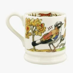 Tea Wares Emma Bridgewater 1/2 Pint Mug - In The Woods Foxes & Jay