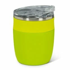 Pippins Tea Company Inc. Tea Wares Mug, Insulated Tumbler With Flip Top Lid, Green/Green