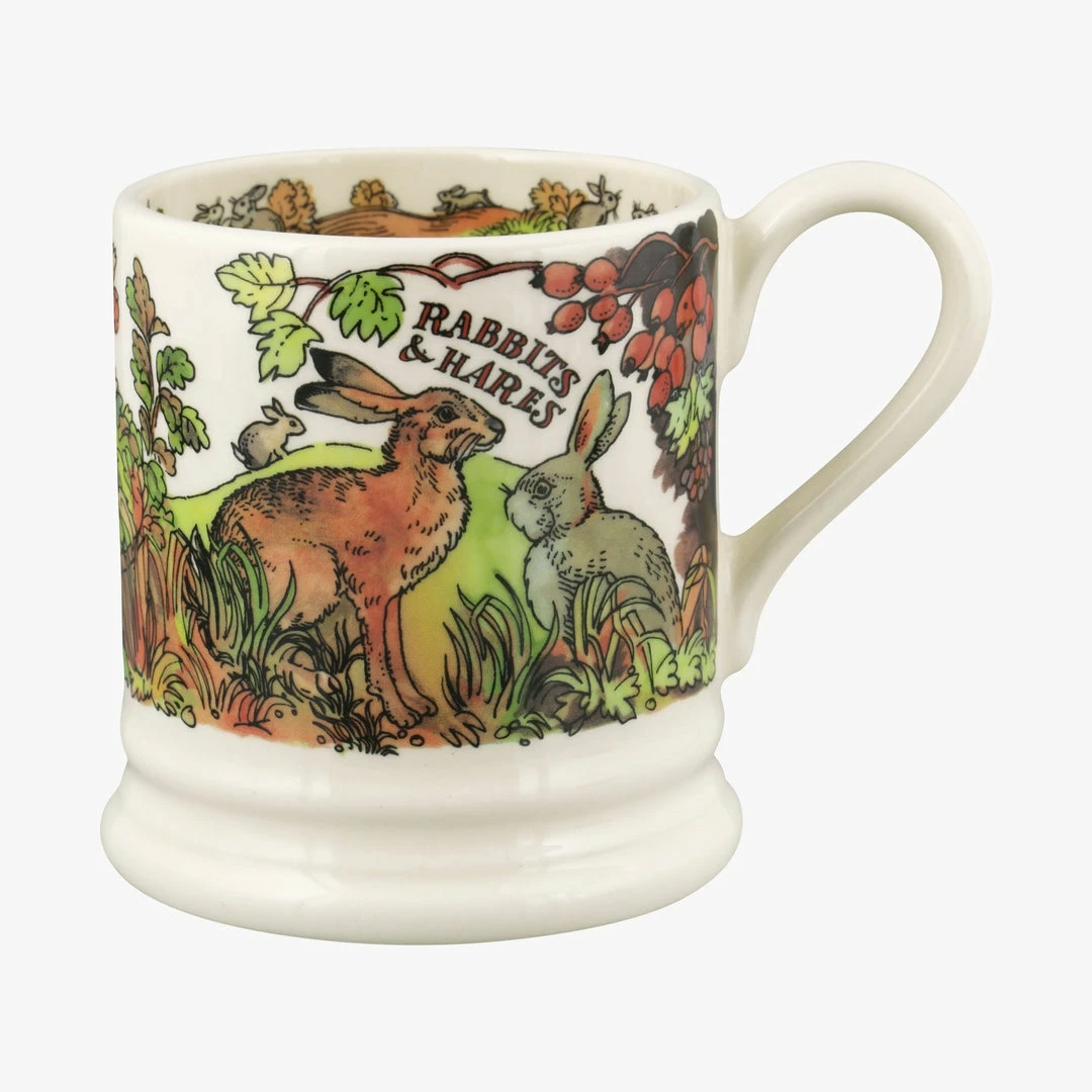 Budget ✨ Emma Bridgewater 1/2 Pint Mug - In The Woods Rabbits & Hares ✨ 1 Emma Bridgewater 1/2 Pint Mug - In The Woods Rabbits & Hares