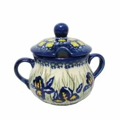 Tea Wares Boleslawiec Polish Pottery - Iris Creamer & Sugar Bowl Set