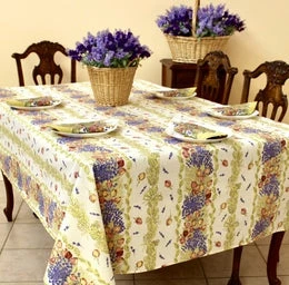 Buy 😀 Pippins Tea Company Inc. Tablecloth, Provence Lavender & Rose, Multiple Sizes Rectangle ✔️ 1 Pippins Tea Company Inc. Tablecloth, Provence Lavender & Rose, Multiple Sizes Rectangle