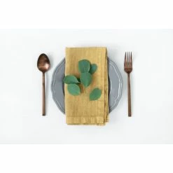 Pippins Tea Company Inc. Napkin, Linen Tales, Honey, Linen Set Of 2