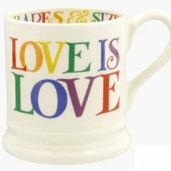 Emma Bridgewater 1/2 Pint Mug - Rainbow Toast Love Is Love