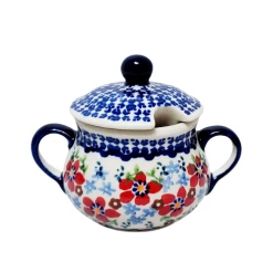 Boleslawiec Polish Pottery - Country Garden Creamer & Sugar Bowl Set
