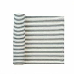 Pippins Tea Company Inc. General Store Table Runner, Navy Ticking