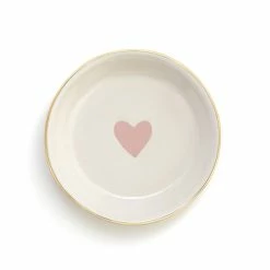 Pippins Tea Teabag Holder Or Trinket Dish, Pink Heart Tea Wares