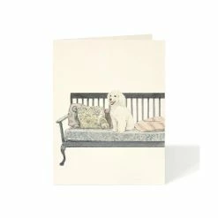 Pippins Tea Company Inc. General Store Card. All Occasion, Poodle On A Bench