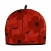 Raingoose General Store Tea Cosy, Rain Goose, Linen, Poppies On Red
