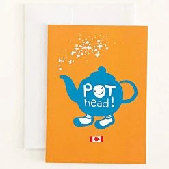Pippins Tea Company Inc. Card, All Occasion; Pot Head