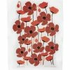 Raingoose Tea Towel, Rain Goose, Linen, Poppies Red On White
