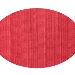 Pippins Tea Company Inc. Oval Vinyl Placemat, Red