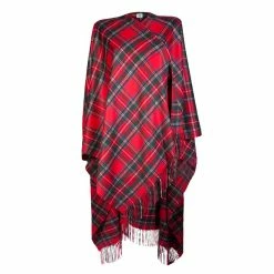 Pippins Tea Company Inc. General Store Royal Stewart, Lambswool Long Womens Cape