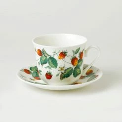 Pippins Tea Company Inc. Tea Wares Roy Kirkham Alpine Strawberry Breakfast Cup & Saucer