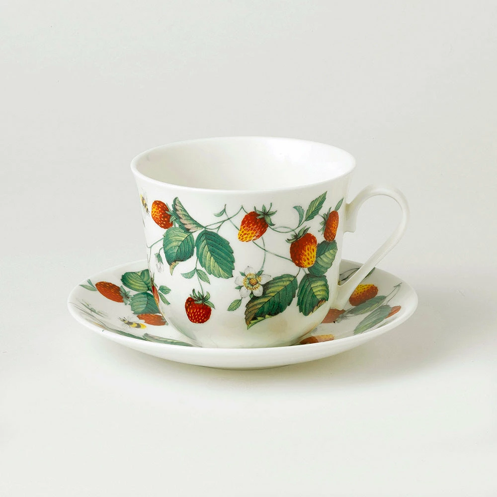 Flash Sale 👍 Pippins Tea Company Inc. Tea Wares Roy Kirkham Alpine Strawberry Breakfast Cup & Saucer 🥰 1 Pippins Tea Company Inc. Tea Wares Roy Kirkham Alpine Strawberry Breakfast Cup & Saucer