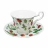 Pippins Tea Company Inc. Roy Kirkham Alpine Strawberry Teacup Cup & Saucer Tea Wares