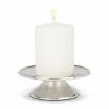Pippins Tea Company Candle Holder, Pillar, Silver General Store