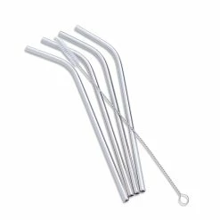 Pippins Tea Stainless Steel Straw With Cleaning Brush Tea Wares