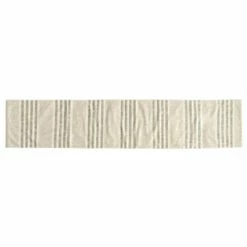 Pippins Tea Company Table Runner, Woven Cotton Striped 72 X 14" General Store