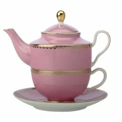 Pippins Tea Company Inc. Classic Silk Road Pink Tea For One With Infuser
